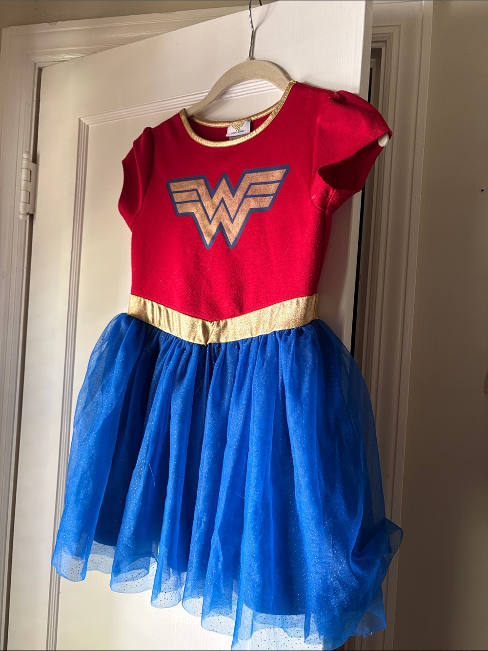 Wonder-Woman Kids Costume Dress - Red & Blue
